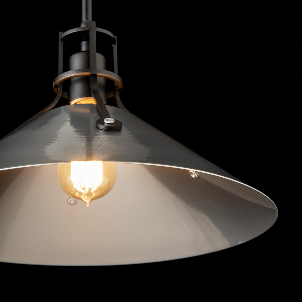 Hubbardton Forge Henry Medium Steel Shade Pendant