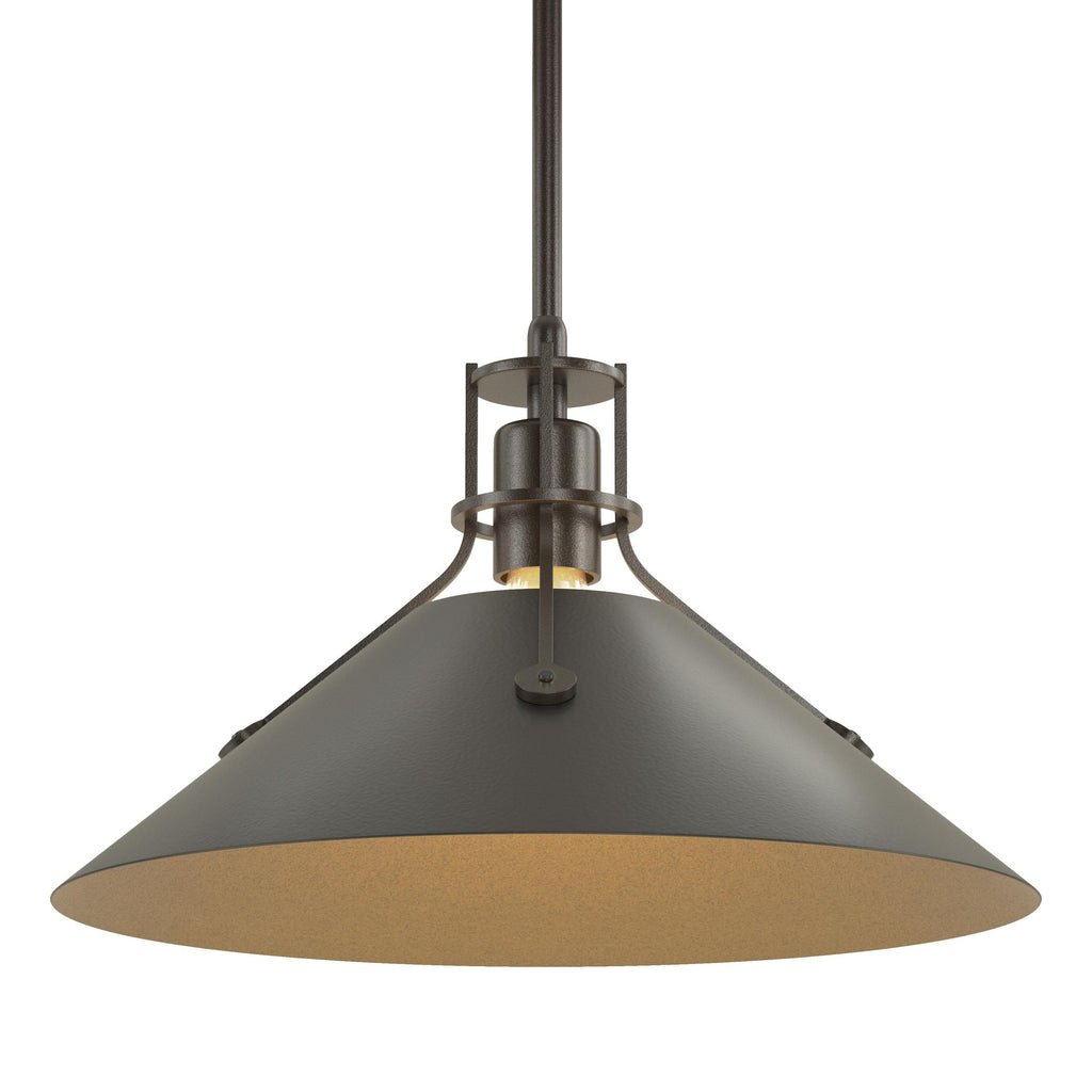 Hubbardton Forge Henry Medium Steel Shade Pendant