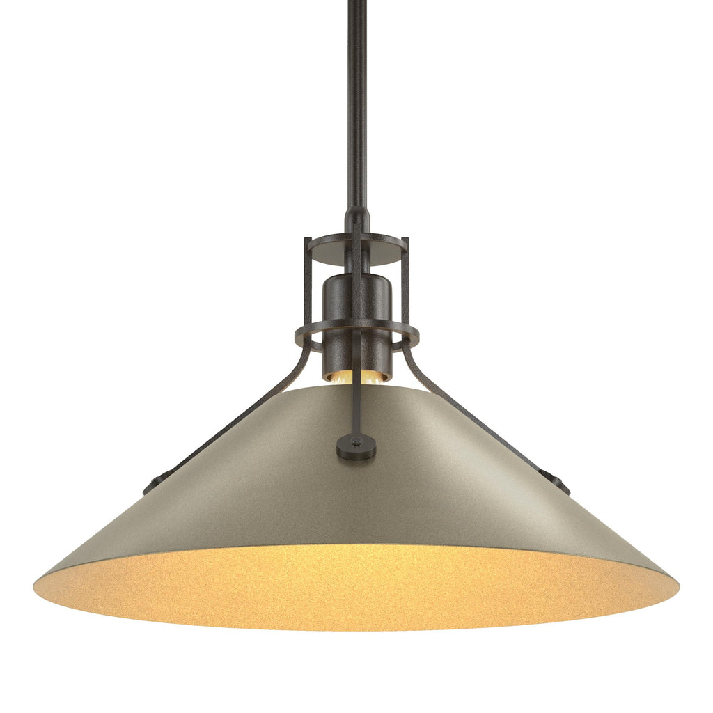 Hubbardton Forge Henry Medium Steel Shade Pendant