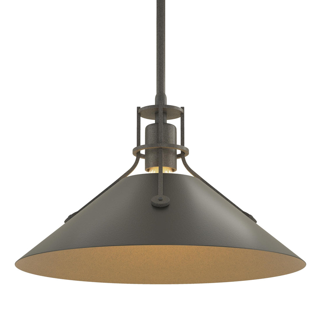 Hubbardton Forge Henry Medium Steel Shade Pendant