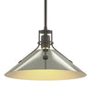 Hubbardton Forge Natural Iron Sterling Henry Medium Steel Shade Pendant