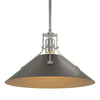 Hubbardton Forge Vintage Platinum Oil Rubbed Bronze Henry Medium Steel Shade Pendant