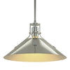 Hubbardton Forge Vintage Platinum Sterling Henry Medium Steel Shade Pendant