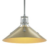 Hubbardton Forge Vintage Platinum Modern Brass Henry Medium Steel Shade Pendant