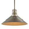 Hubbardton Forge Soft Gold Bronze Henry Medium Steel Shade Pendant