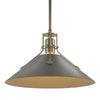 Hubbardton Forge Soft Gold Dark Smoke Henry Medium Steel Shade Pendant