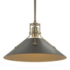 Hubbardton Forge Soft Gold Black Henry Medium Steel Shade Pendant