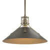 Hubbardton Forge Soft Gold Oil Rubbed Bronze Henry Medium Steel Shade Pendant