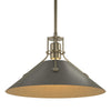 Hubbardton Forge Soft Gold Natural Iron Henry Medium Steel Shade Pendant