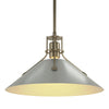 Hubbardton Forge Soft Gold Vintage Platinum Henry Medium Steel Shade Pendant