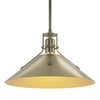 Hubbardton Forge Soft Gold Modern Brass Henry Medium Steel Shade Pendant