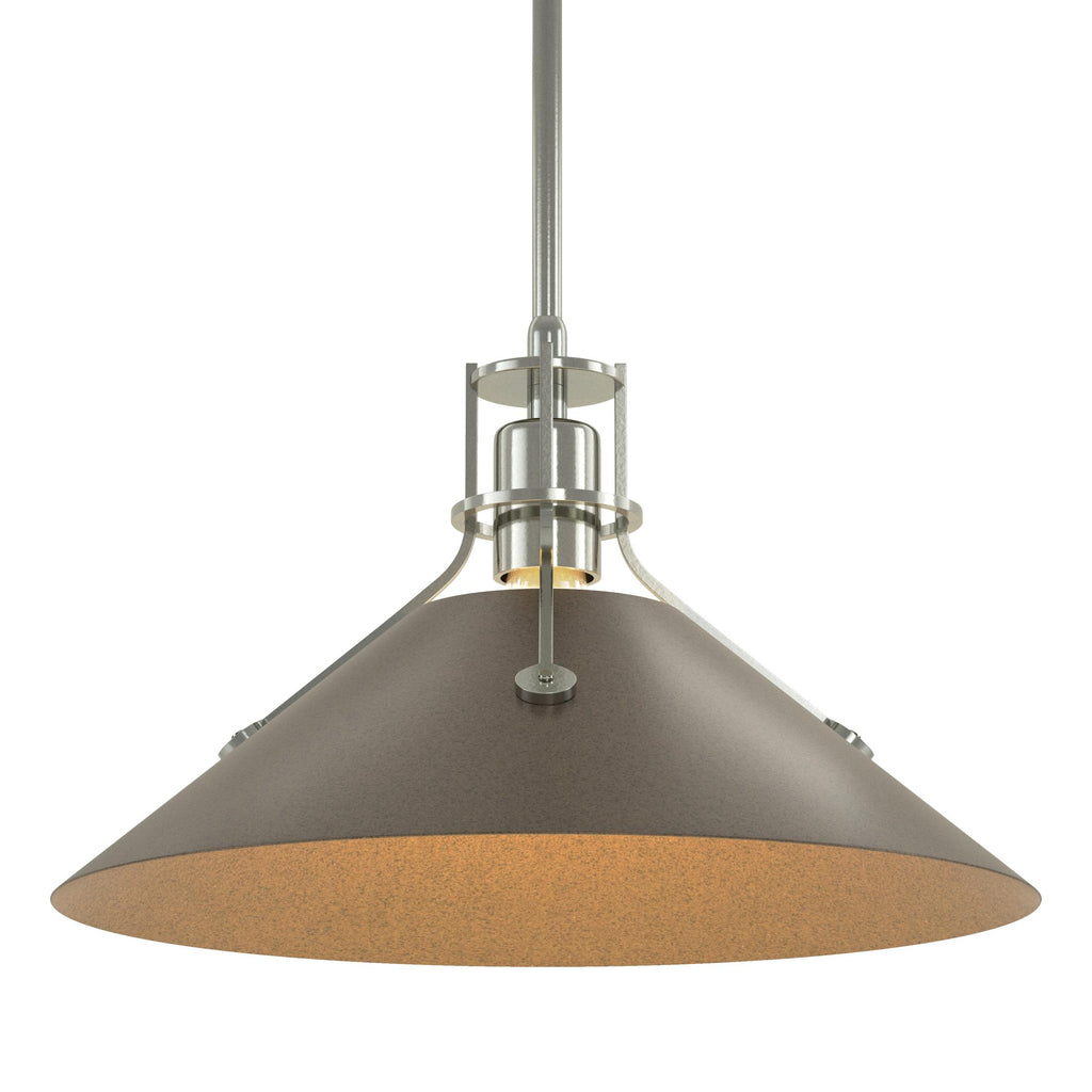 Hubbardton Forge Henry Medium Steel Shade Pendant