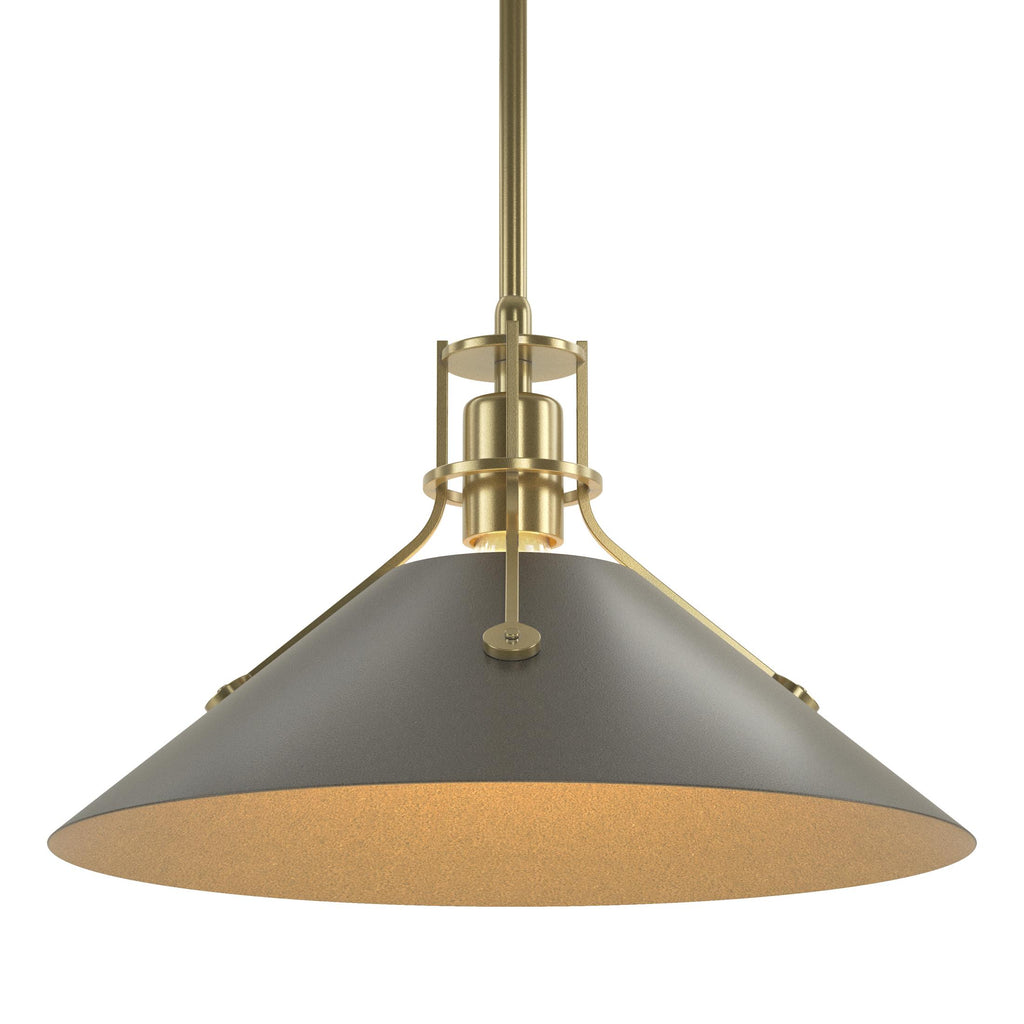 Hubbardton Forge Henry Medium Steel Shade Pendant