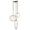 Hubbardton Forge Dark Smoke Opal Glass (Gg) Treble Pendant