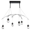 Hubbardton Forge Black Clear Glass (Zm) Kiwi Pendant