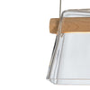 Hubbardton Forge Vintage Platinum Maple Wood Clear Glass (Zm) More Cowbell Led Pendant