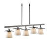 Hubbardton Forge Dark Smoke Opal Glass (Gg) Wren 5 Light Pendant