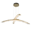 Hubbardton Forge Modern Brass Clear Glass (Zm) Glissade Double Large Led Pendant