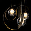 Hubbardton Forge Dark Smoke Clear Glass With Opal Diffuser (Zu) Karma Pendant