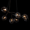 Hubbardton Forge Black Clear Glass (Zm) Vine Pendant