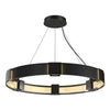 Hubbardton Forge Black Clear Glass (Zm) Aura Pendant