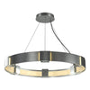 Hubbardton Forge Vintage Platinum Clear Glass (Zm) Aura Pendant