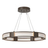 Hubbardton Forge Bronze Frosted Glass (Fd) Aura Glass Pendant