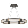 Hubbardton Forge Dark Smoke Frosted Glass (Fd) Aura Glass Pendant