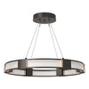 Hubbardton Forge Oil Rubbed Bronze Frosted Glass (Fd) Aura Glass Pendant