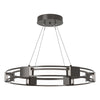 Hubbardton Forge Oil Rubbed Bronze Seeded Clear Glass (Ii) Aura Glass Pendant