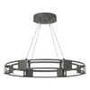 Hubbardton Forge Natural Iron Seeded Clear Glass (Ii) Aura Glass Pendant