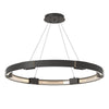 Hubbardton Forge Black Clear Glass (Zm) Aura Large Led Pendant