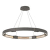 Hubbardton Forge Natural Iron Clear Glass (Zm) Aura Large Led Pendant