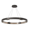 Hubbardton Forge Oil Rubbed Bronze Clear Glass (Zm) Aura Large Led Pendant