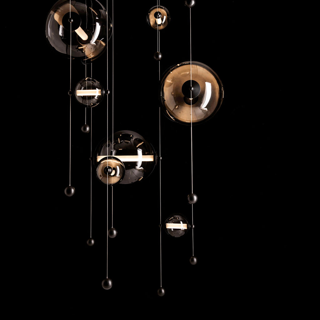 Hubbardton Forge Abacus 10-Light Square LED Pendant