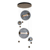 Hubbardton Forge Bronze Cool Grey Glass (Yl) Abacus 4-Light Round Led Pendant