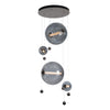 Hubbardton Forge Dark Smoke Cool Grey Glass (Yl) Abacus 4-Light Round Led Pendant