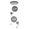 Hubbardton Forge Vintage Platinum Cool Grey Glass (Yl) Abacus 4-Light Round Led Pendant