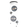 Hubbardton Forge Sterling Cool Grey Glass (Yl) Abacus 4-Light Round Led Pendant