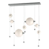 Hubbardton Forge Vintage Platinum Opal Glass (Gg) Abacus 7-Light Double Linear Led Pendant