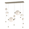 Hubbardton Forge Soft Gold Opal Glass (Gg) Abacus 7-Light Double Linear Led Pendant