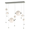 Hubbardton Forge Sterling Opal Glass (Gg) Abacus 7-Light Double Linear Led Pendant