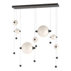 Hubbardton Forge Oil Rubbed Bronze Opal Glass (Gg) Abacus 7-Light Double Linear Led Pendant