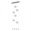 Hubbardton Forge Natural Iron Cool Grey Glass (Yl) Abacus 6-Light Ceiling-To-Floor Led Pendant