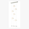 Hubbardton Forge Sterling Opal Glass (Gg) Abacus 6-Light Ceiling-To-Floor Led Pendant