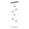 Hubbardton Forge Oil Rubbed Bronze Cool Grey Glass (Yl) Abacus 6-Light Ceiling-To-Floor Led Pendant