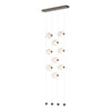 Hubbardton Forge Bronze Opal Glass (Gg) Abacus 9-Light Ceiling-To-Floor Led Pendant