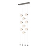 Hubbardton Forge Dark Smoke Opal Glass (Gg) Abacus 9-Light Ceiling-To-Floor Led Pendant