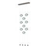 Hubbardton Forge Dark Smoke Cool Grey Glass (Yl) Abacus 9-Light Ceiling-To-Floor Led Pendant