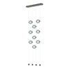 Hubbardton Forge Natural Iron Cool Grey Glass (Yl) Abacus 9-Light Ceiling-To-Floor Led Pendant